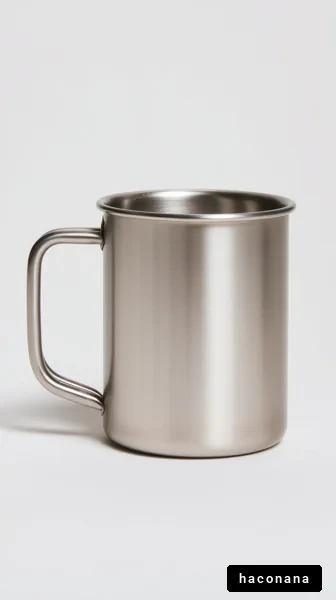 シンプルなステンレスマグ