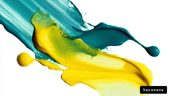 鮮やかな絵具の流れ