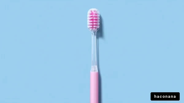 ピンクの歯ブラシ