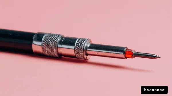 ペンとピンクの背景