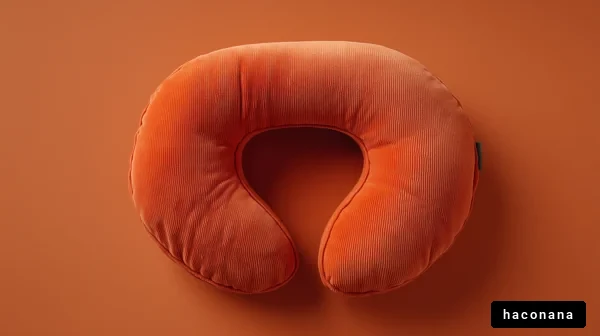 オレンジのネックピロー