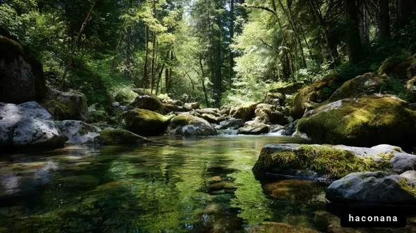 清流と緑豊かな自然