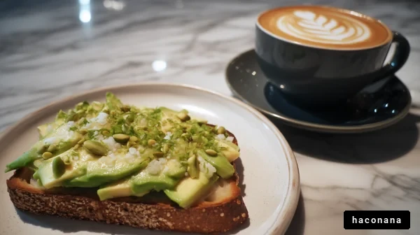 アボカドトーストとコーヒー