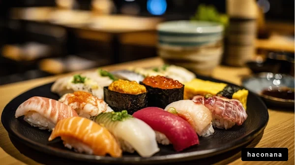 彩り豊かな寿司盛り合わせ