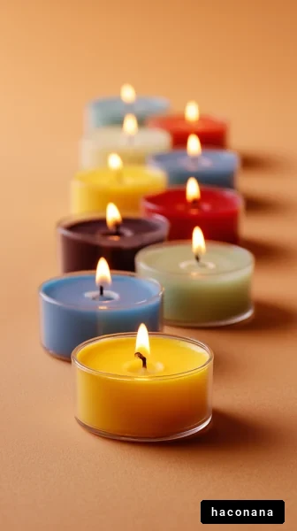 カラフルなキャンドルたち