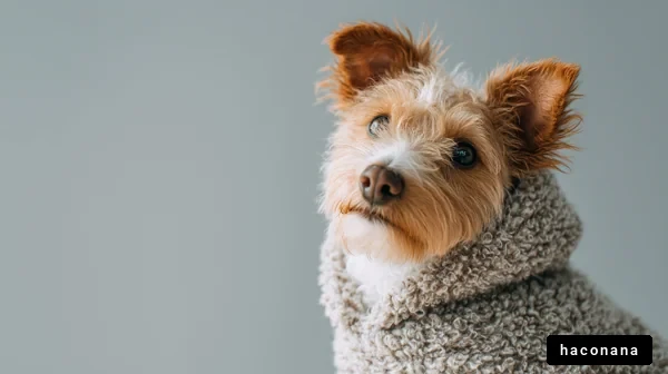 可愛い犬がセーターを着ている