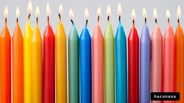 カラフルなろうそくの束