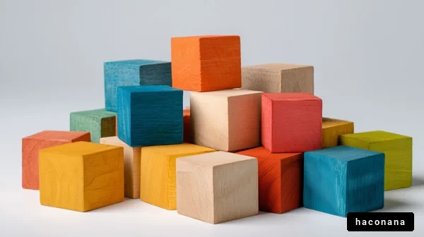 カラフルな木製ブロック