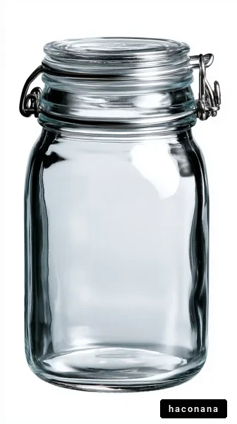 透明な保存瓶の写真