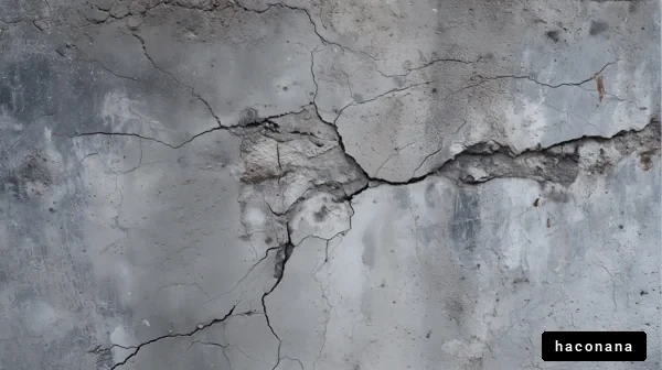 ひび割れたコンクリート壁