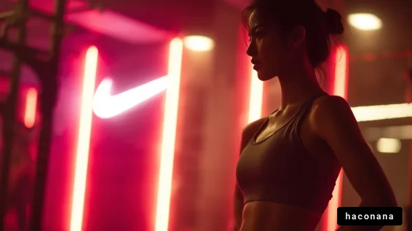 フィットネスの女性とライティング