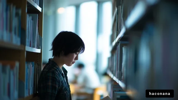 図書館での静かな読書時間