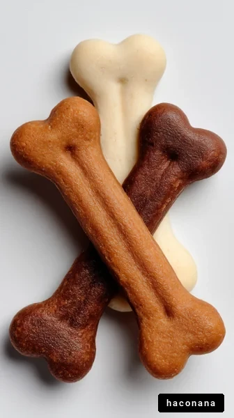 犬のおやつの骨型ビスケット