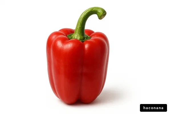 鮮やかな赤ピーマンの写真