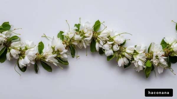 白い花のガーランド