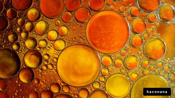 オレンジ色の液体のアート