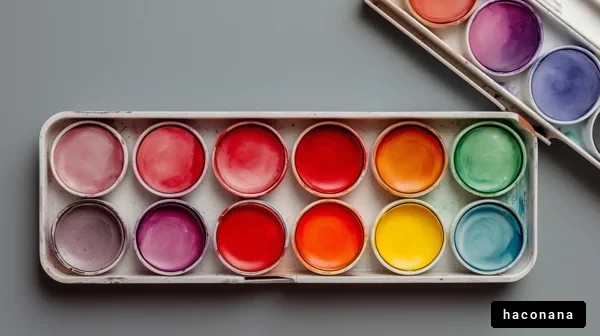 カラフルな絵の具パレット