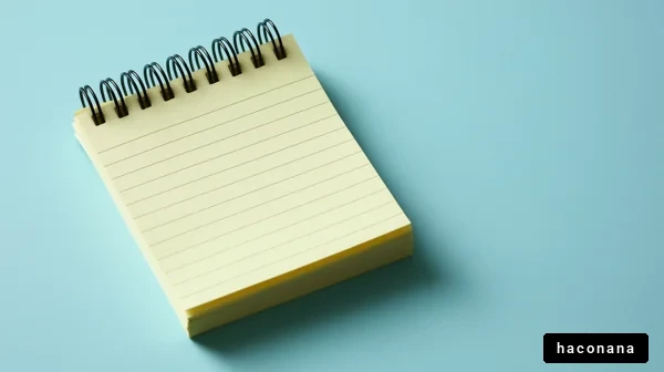 メモ帳と青い背景