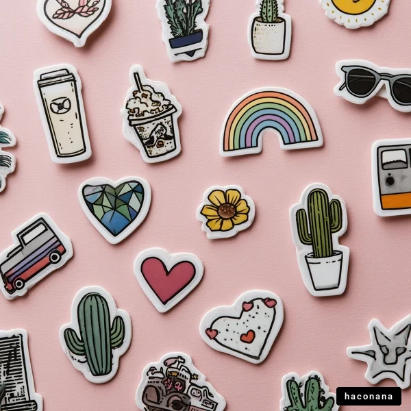 カラフルなステッカーのコレクション