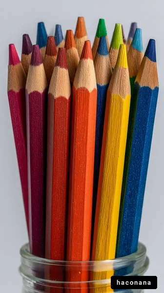 カラフルな色鉛筆の集まり