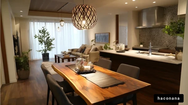 明るいダイニングルームの風景