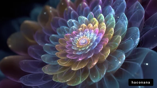 幻想的な光の花