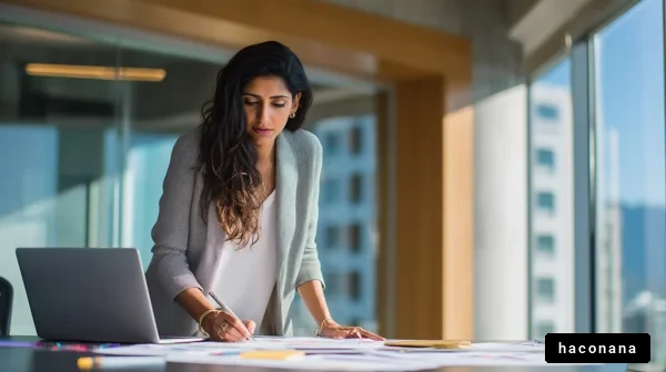 オフィスで働く女性