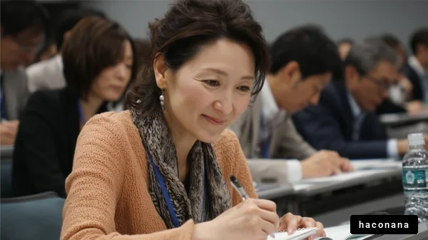 ビジネス会議でのノート記入