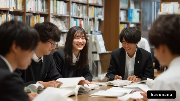 図書館での友達との会話