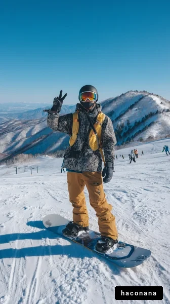 スノーボードを楽しむ楽しそうな人