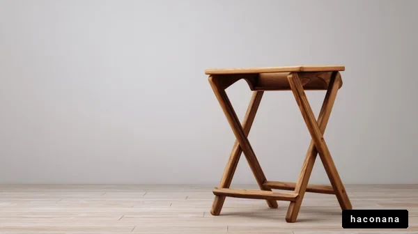 木製の折りたたみテーブル