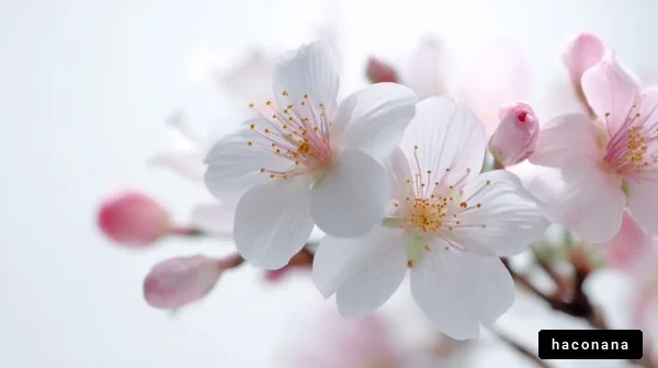 美しい桜の花とつぼみ
