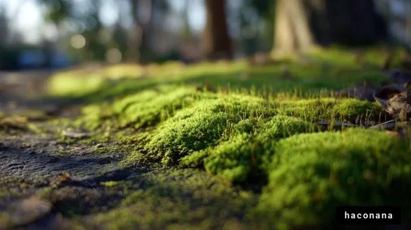 緑の苔が美しい風景