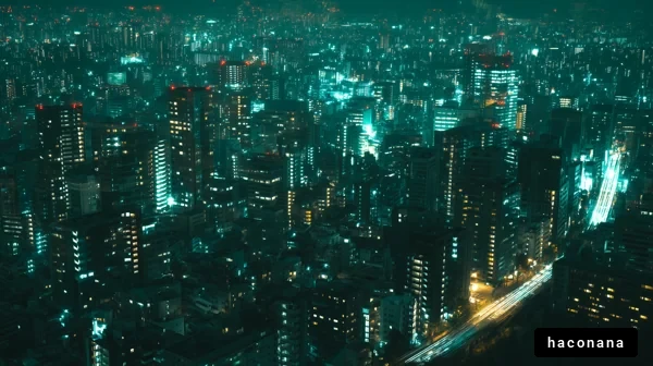 夜の都市の美しい景観