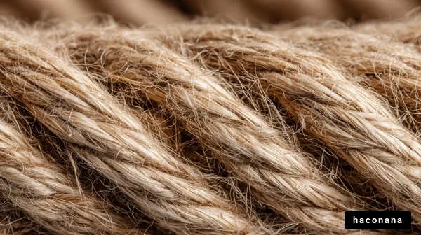 自然素材のロープのクローズアップ