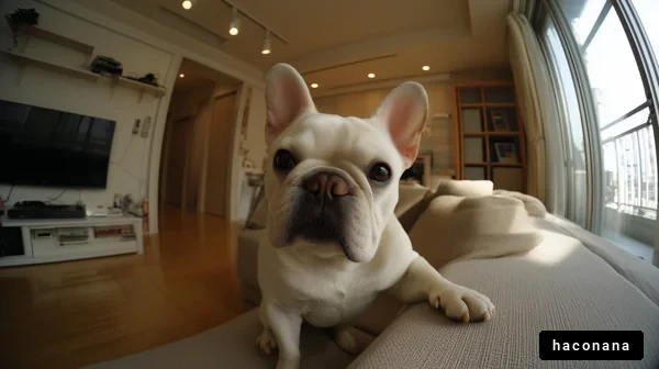 かわいいフレンチブルドッグの視線