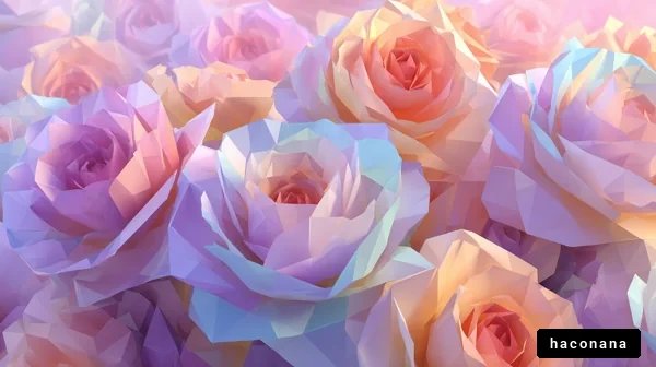 多色のポリゴンバラ