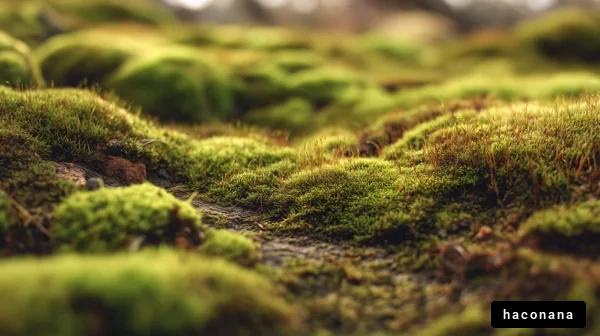 緑豊かな苔の風景