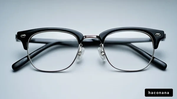 シンプルな黒縁眼鏡