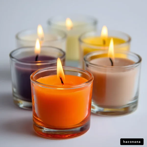 カラフルなキャンドルの灯り