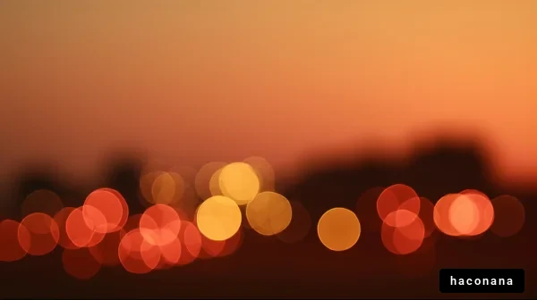 ぼんやりとした夜景