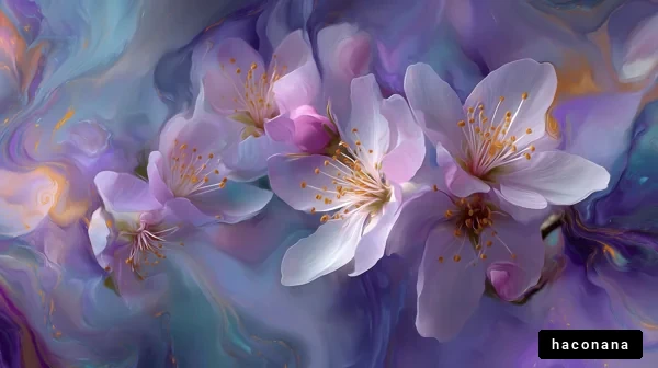 美しい花の抽象アート