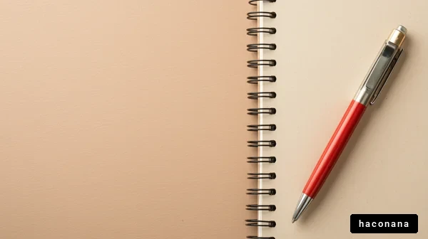 赤いペンとノート