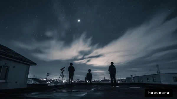 星空を見上げる少年たち