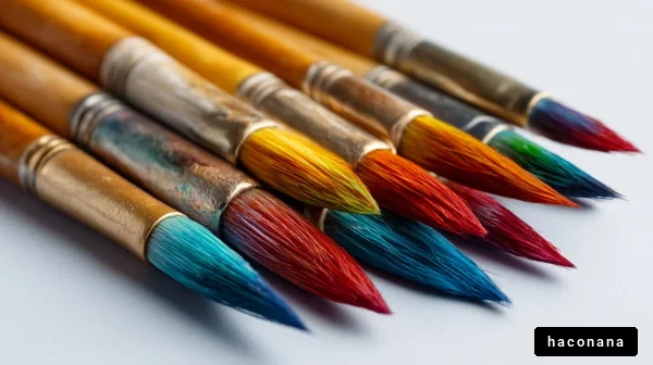 カラフルな絵筆の集合