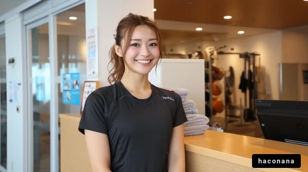 フィットネスジムの笑顔