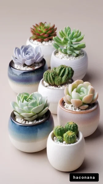 多肉植物の美しいディスプレイ
