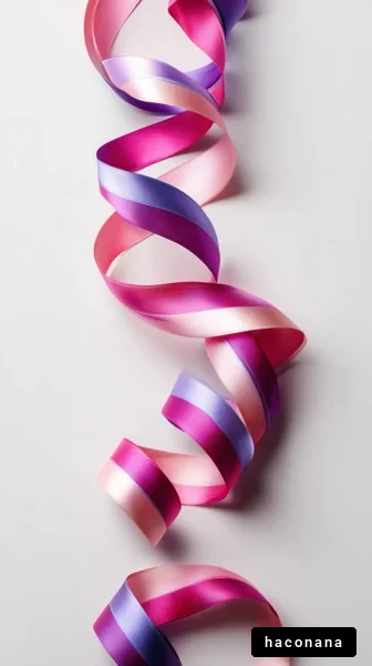 カラフルなリボンのアート