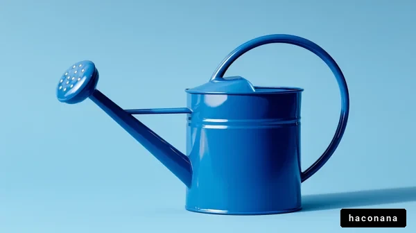 鮮やかな青のじょうろ