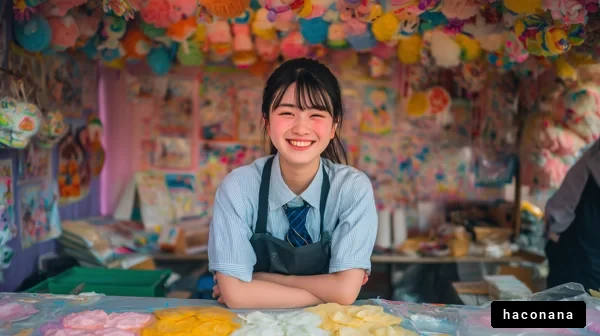 明るい笑顔のカフェスタッフ